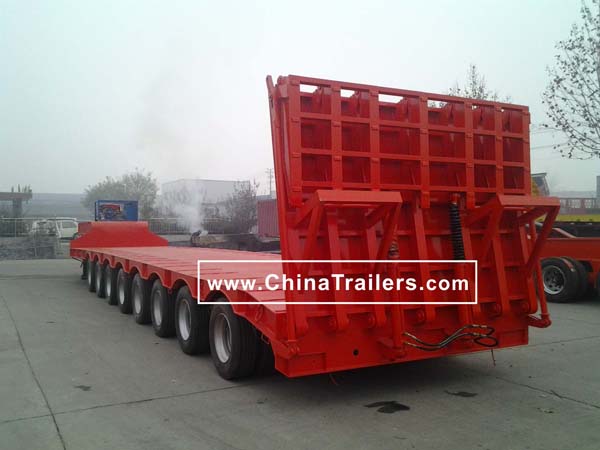 8 axle lowbed semi trailer, www.chinatrailers.com