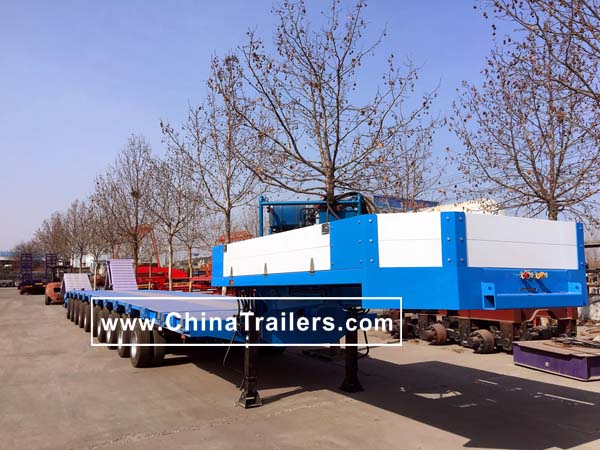 ChinaTrailers manufacture 10 axle Hydraulic suspension Extendable Trailers