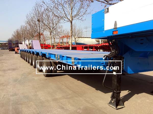 10 axle Hydraulic suspension Extendable Lowbed Semi Trailers, www.chinatrailers.com