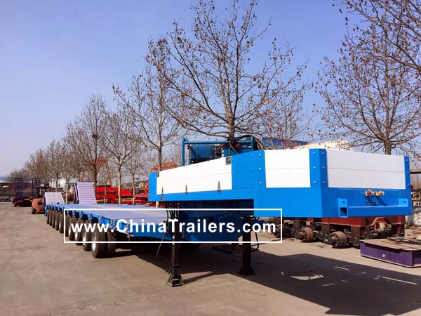 10 axle Hydraulic suspension Extendable Lowbed Semi Trailers, www.chinatrailers.com