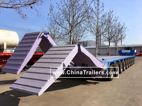 10 axle Hydraulic suspension Extendable Lowbed Semi Trailers, www.chinatrailers.com