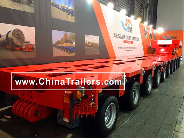 ChinaTrailers Goldhofer model modular trailer in BAUMA exhibition, www.chinatrailers.com
